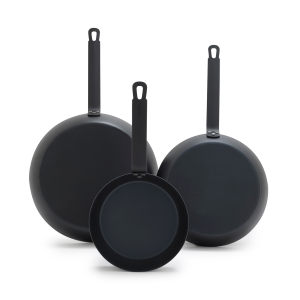 Bobby Flay by GreenPan 8. 10 and 12 Carbon Steel Frypan Set