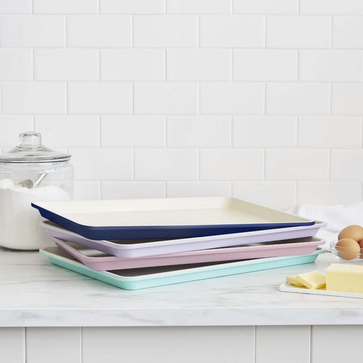 GreenLife Ceramic Nonstick 18 x 13 Cookie Sheet | Navy - Image 5