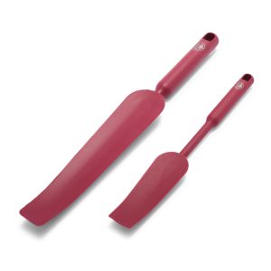 GreenLife Easy Reach Silicone Spatula. 2-Piece Set | Red