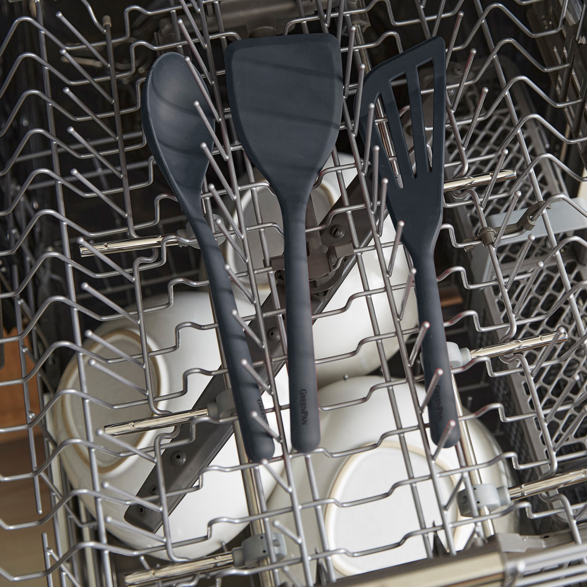 Platinum Silicone Slotted Spoon | Taupe - Image 5