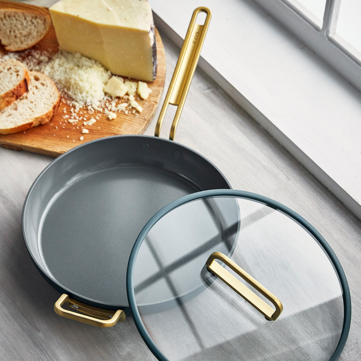 Stanley Tucci™ Ceramic Nonstick 12 Frypan with Lid | Venetian Teal - Image 5