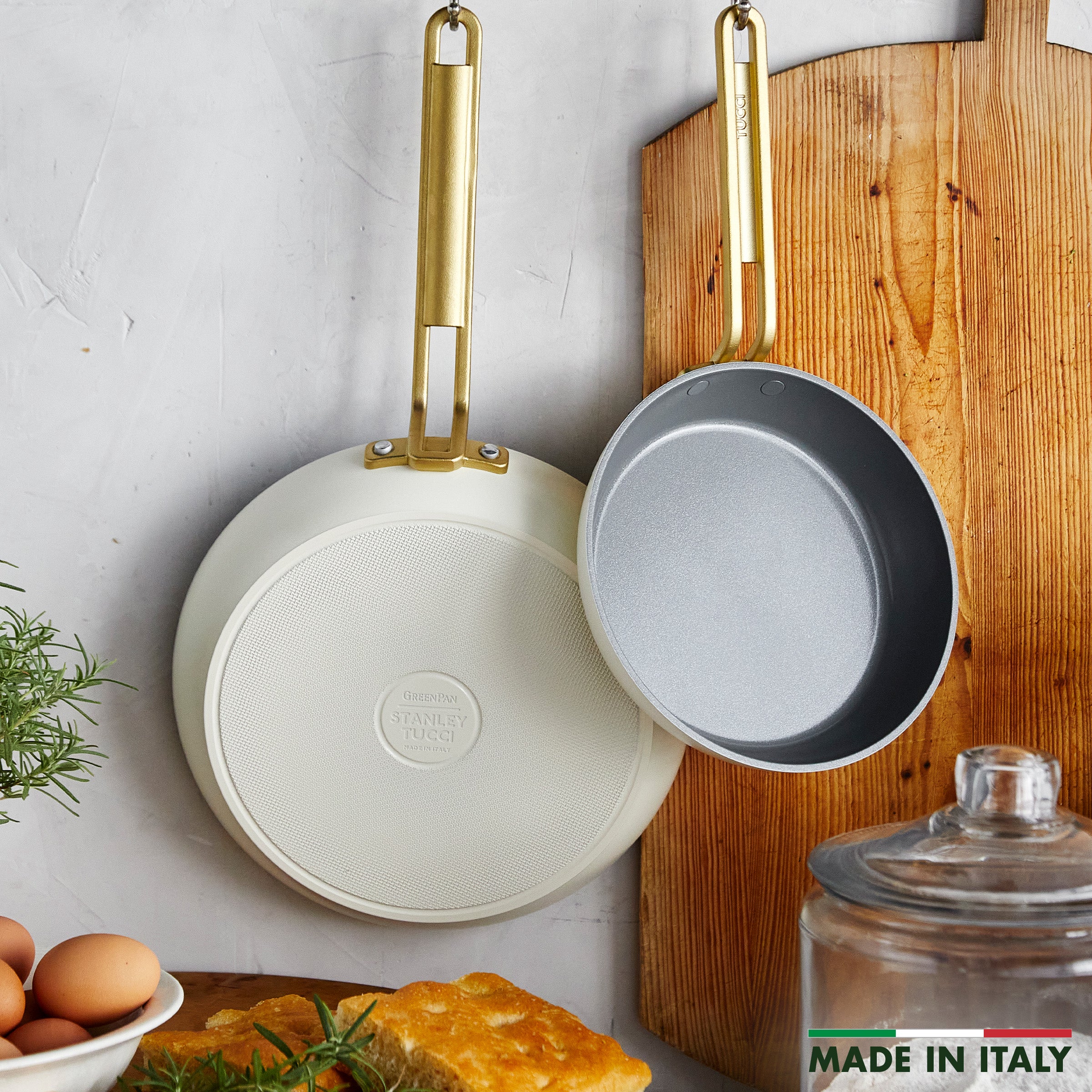 Stanley Tucci™ Ceramic Nonstick 8 and 10 Frypan Set | Carrara White - Image 3