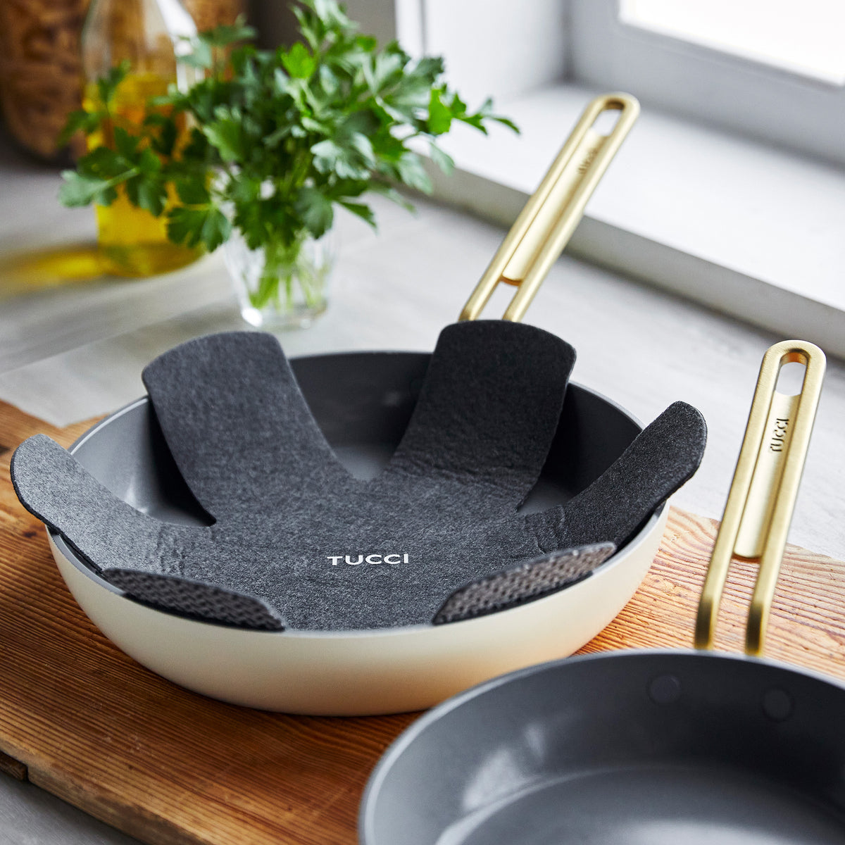 Stanley Tucci™ Ceramic Nonstick 8 and 10 Frypan Set | Carrara White - Image 10
