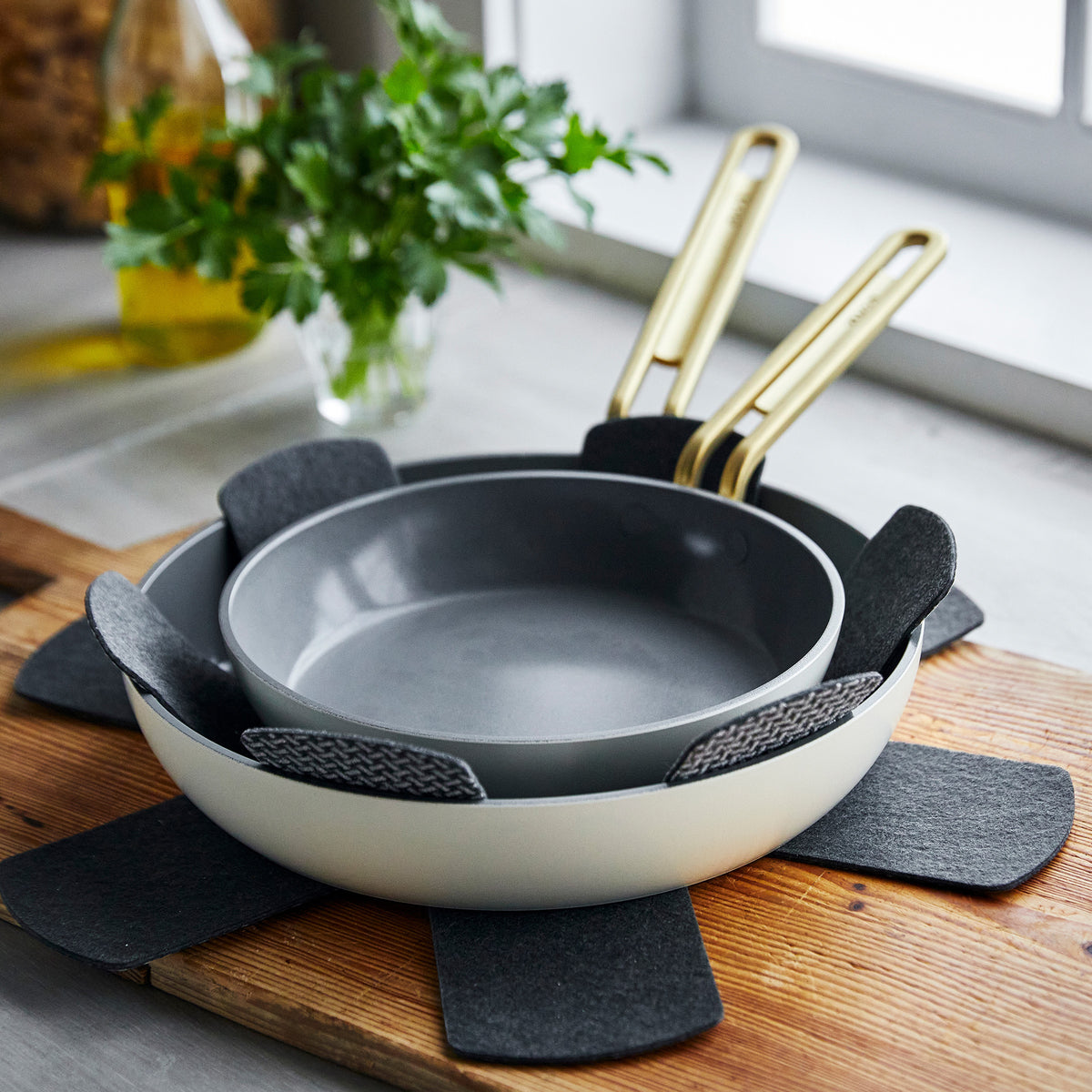 Stanley Tucci™ Ceramic Nonstick 8 and 10 Frypan Set | Carrara White - Image 11