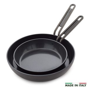 Stanley Tucci™ Ceramic Nonstick 8 and 10 Frypan Set | Milano Black