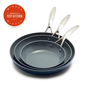 Valencia Pro Ceramic Nonstick 8. 9.5. and 11 Frypan Set | Twilight
