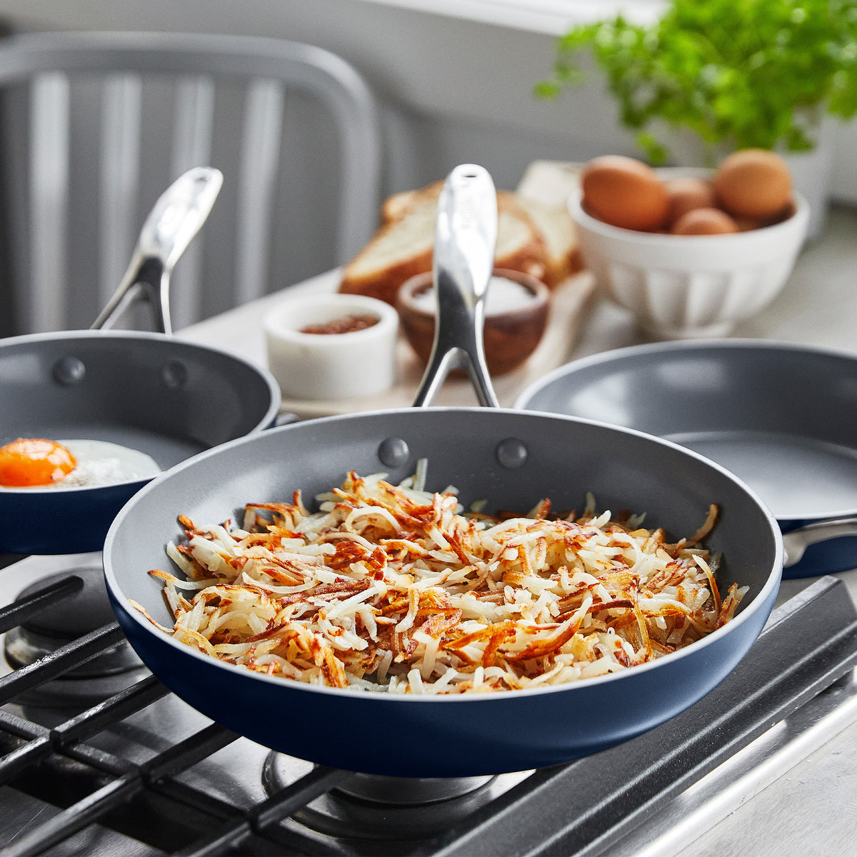 Valencia Pro Ceramic Nonstick 8. 9.5. and 11 Frypan Set | Twilight - Image 7