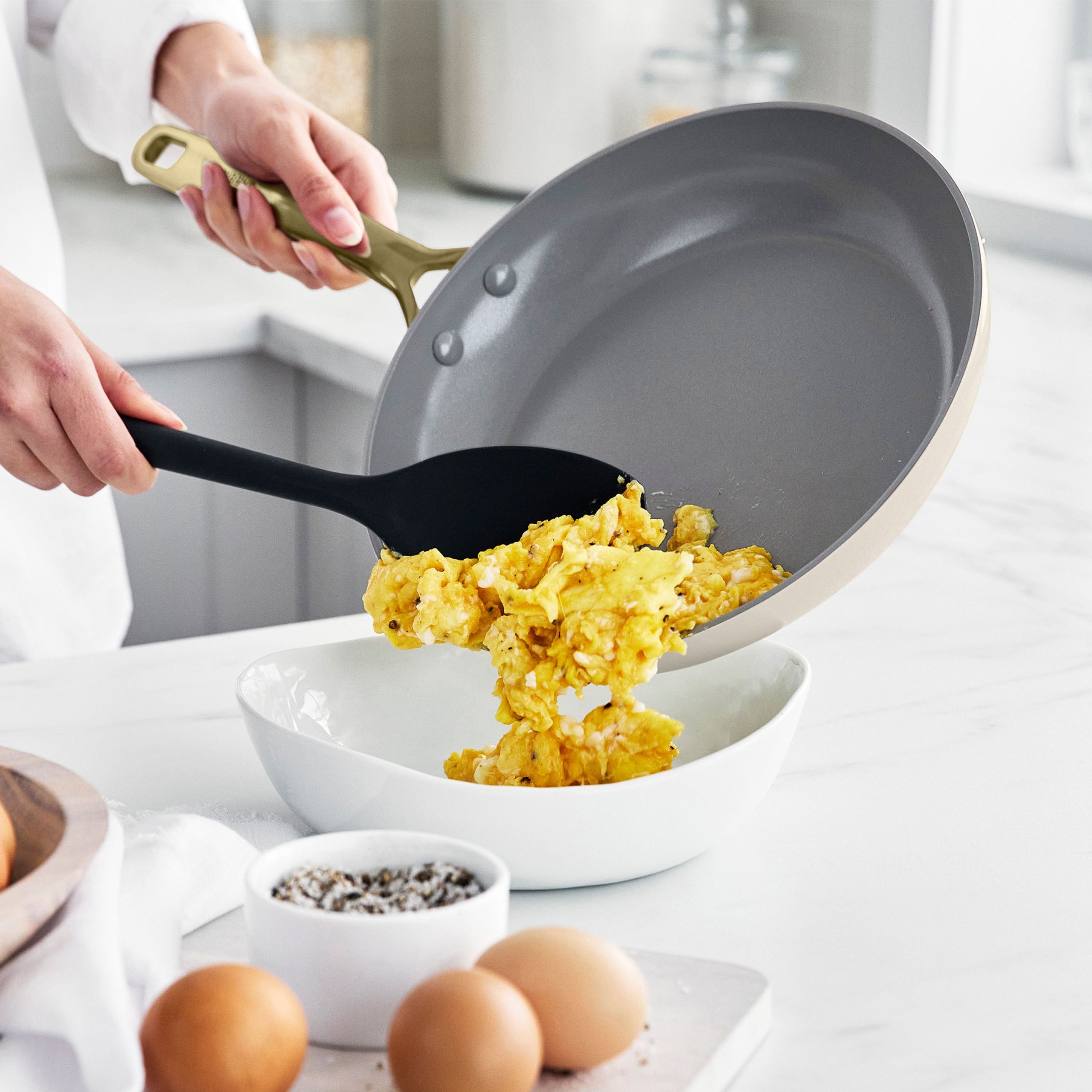 Jewel Pro Ceramic Nonstick 11-Piece Cookware Set | Taupe - Image 3