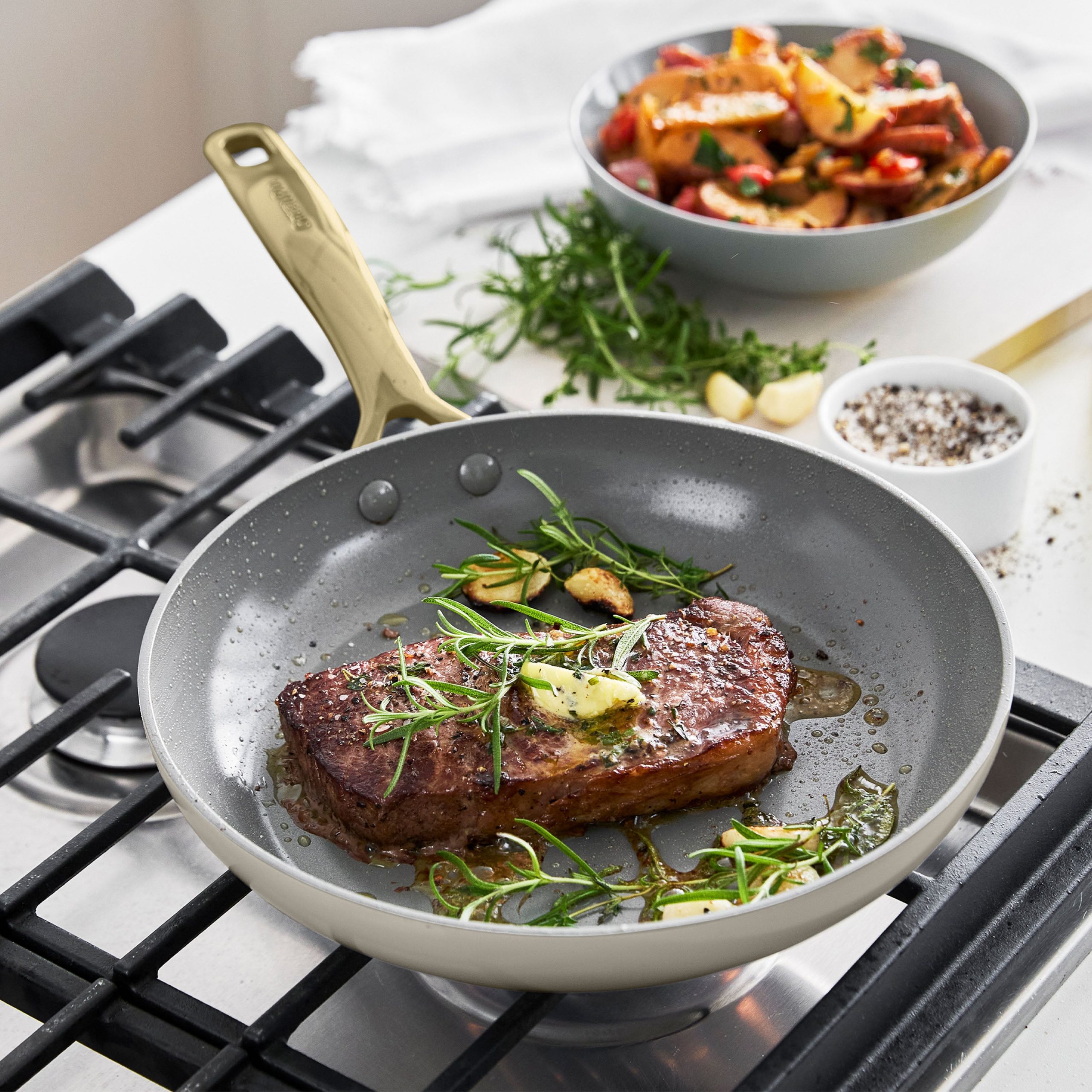 Jewel Pro Ceramic Nonstick 11-Piece Cookware Set | Taupe - Image 7