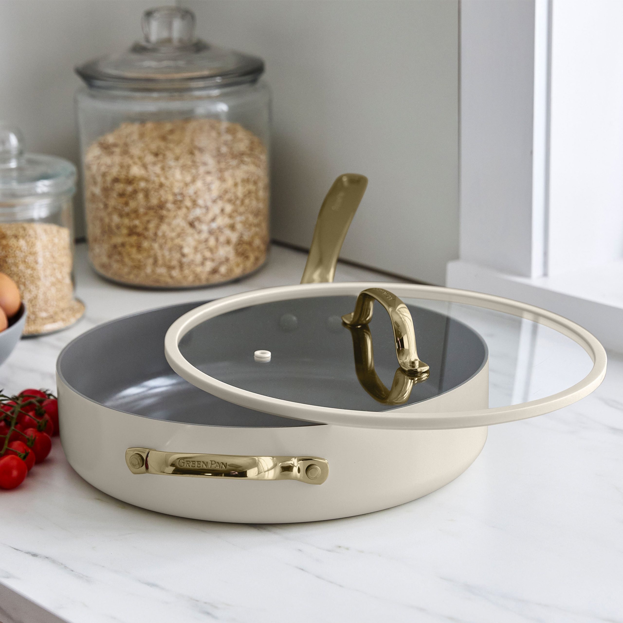 Jewel Pro Ceramic Nonstick 11-Piece Cookware Set | Taupe - Image 6