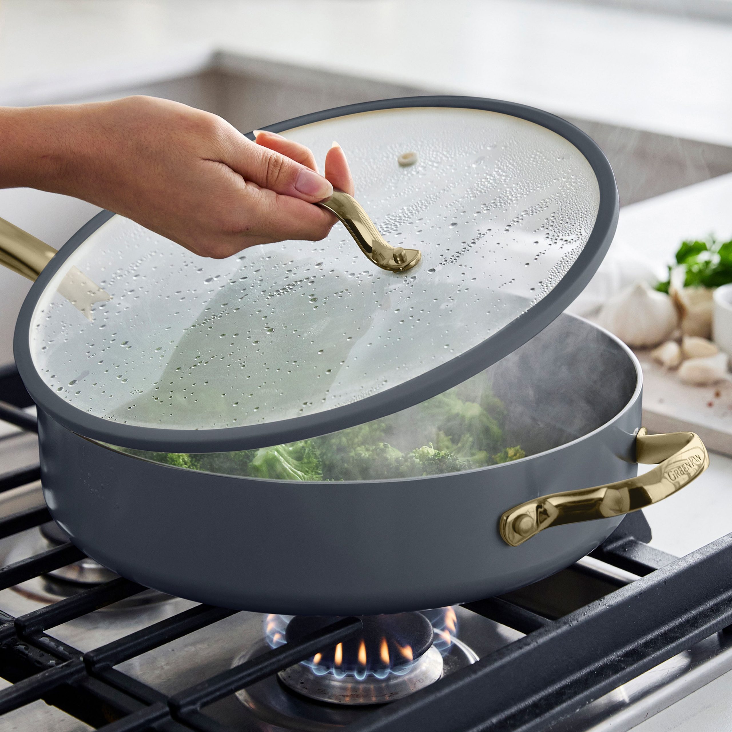 Jewel Pro Ceramic Nonstick 11-Piece Cookware Set | Slate - Image 6
