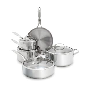 Valencia Pro Stainless Steel Uncoated 9-Piece Cookware Set