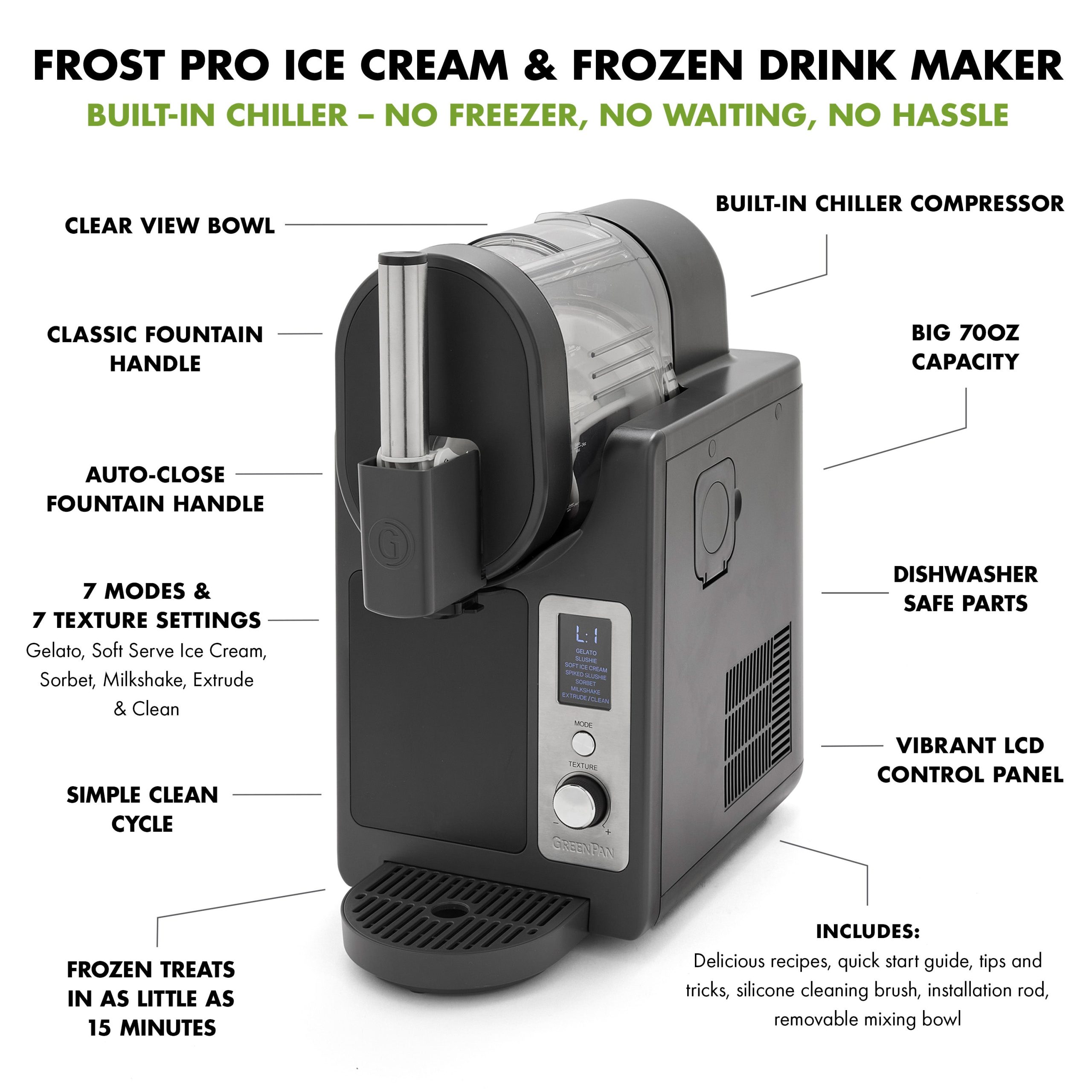 Frost Pro 16-in-1 Ice Cream. Gelato & Frozen Drink Maker | Licorice - Image 5