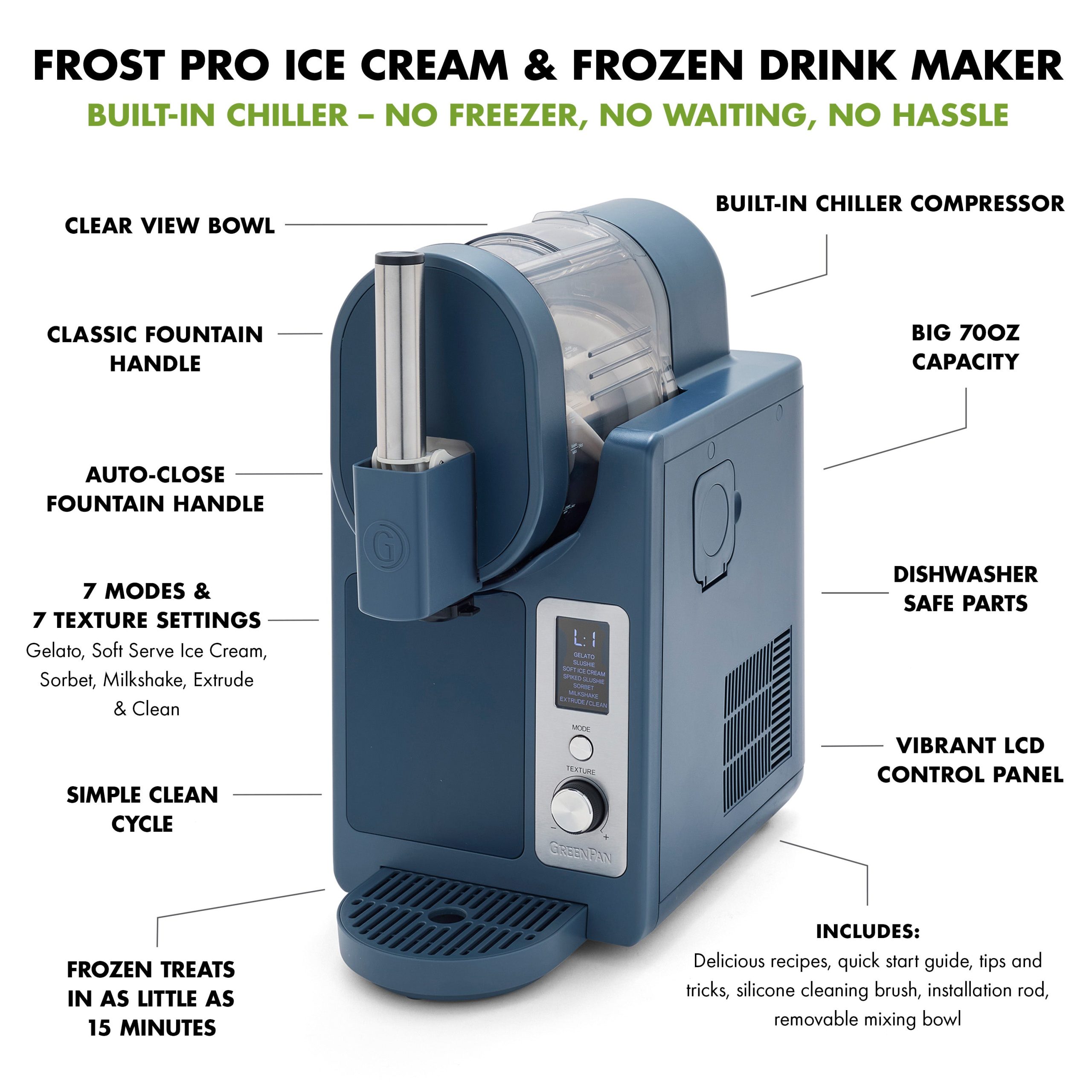 Frost Pro 16-in-1 Ice Cream. Gelato & Frozen Drink Maker | Berry - Image 5