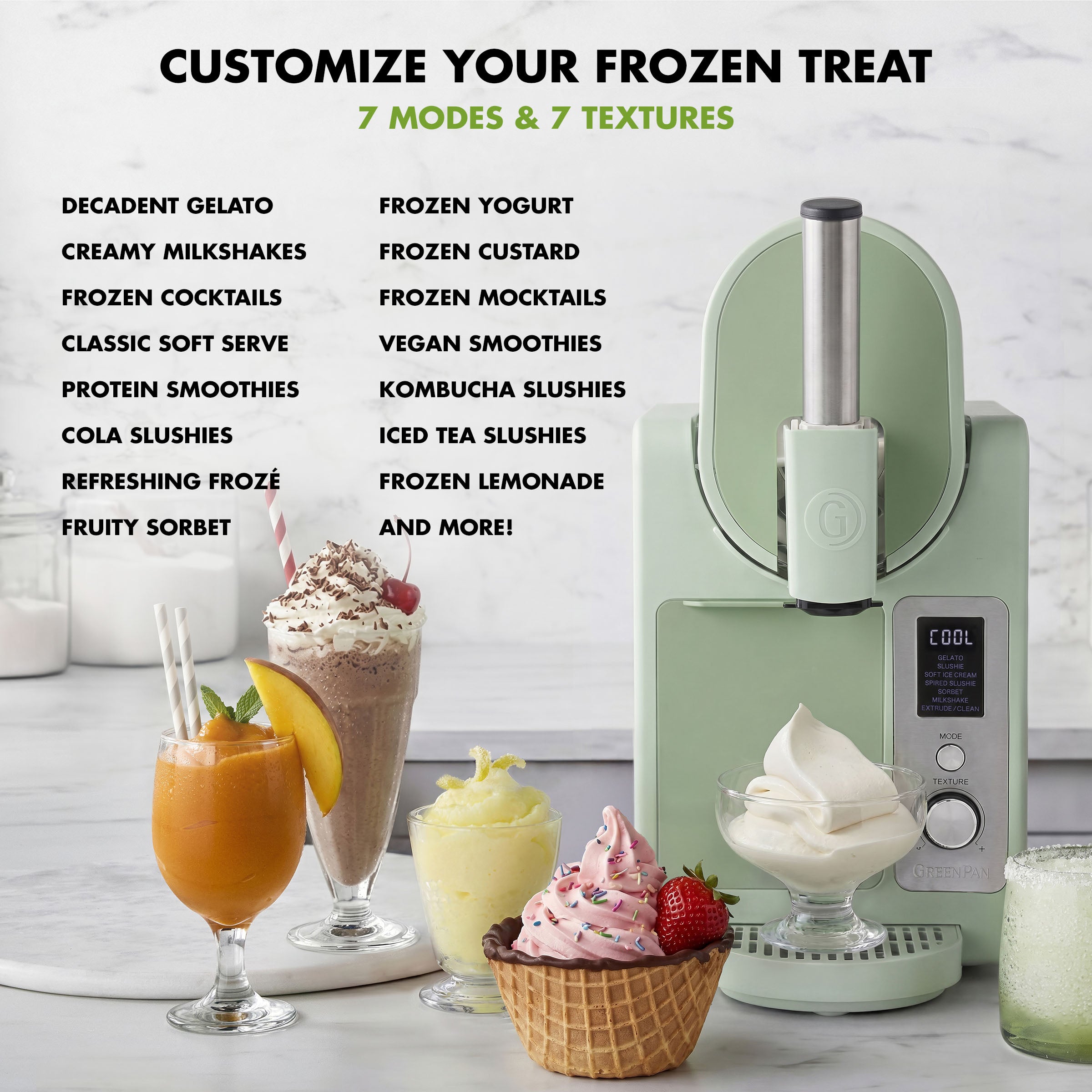 Frost Pro 16-in-1 Ice Cream. Gelato & Frozen Drink Maker | Pistachio - Image 15