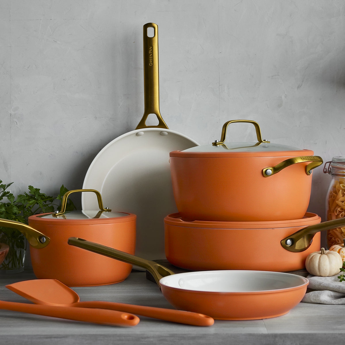 Reserve Pro Ceramic Nonstick 10-Piece Cookware Set | Harvest - Image 2