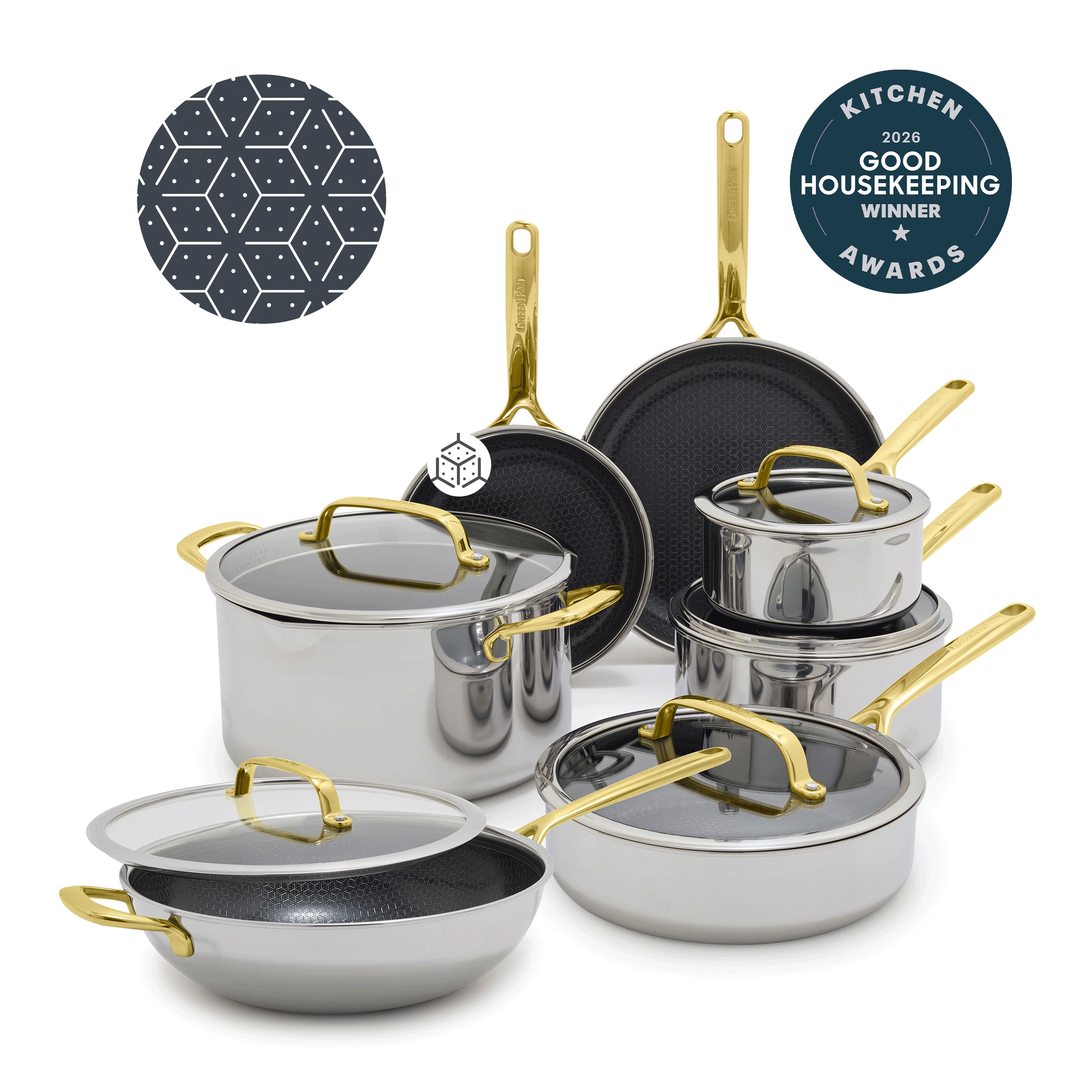 Spectra Gold Thermobond Hybrid Ceramic Nonstick 12-Piece Cookware Set