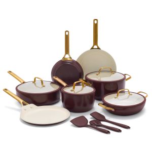 Reserve Pro Ceramic Nonstick 14-Piece Cookware Set | Bordeaux