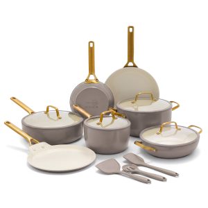Reserve Pro Ceramic Nonstick 14-Piece Cookware Set | Latte