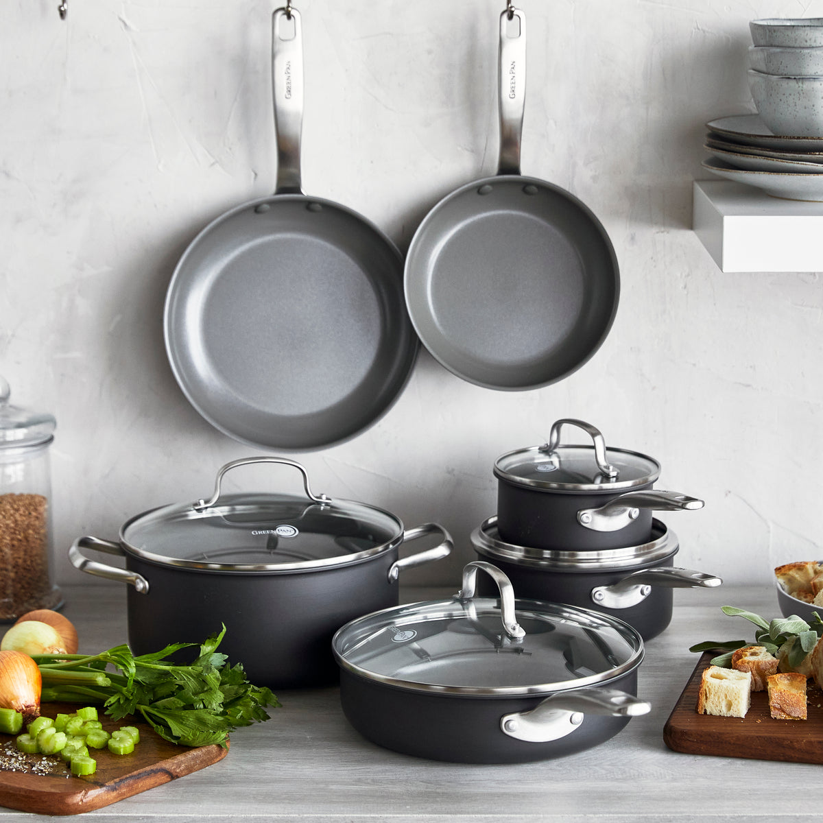 Chatham Ceramic Nonstick 10-Piece Cookware Set - Image 2