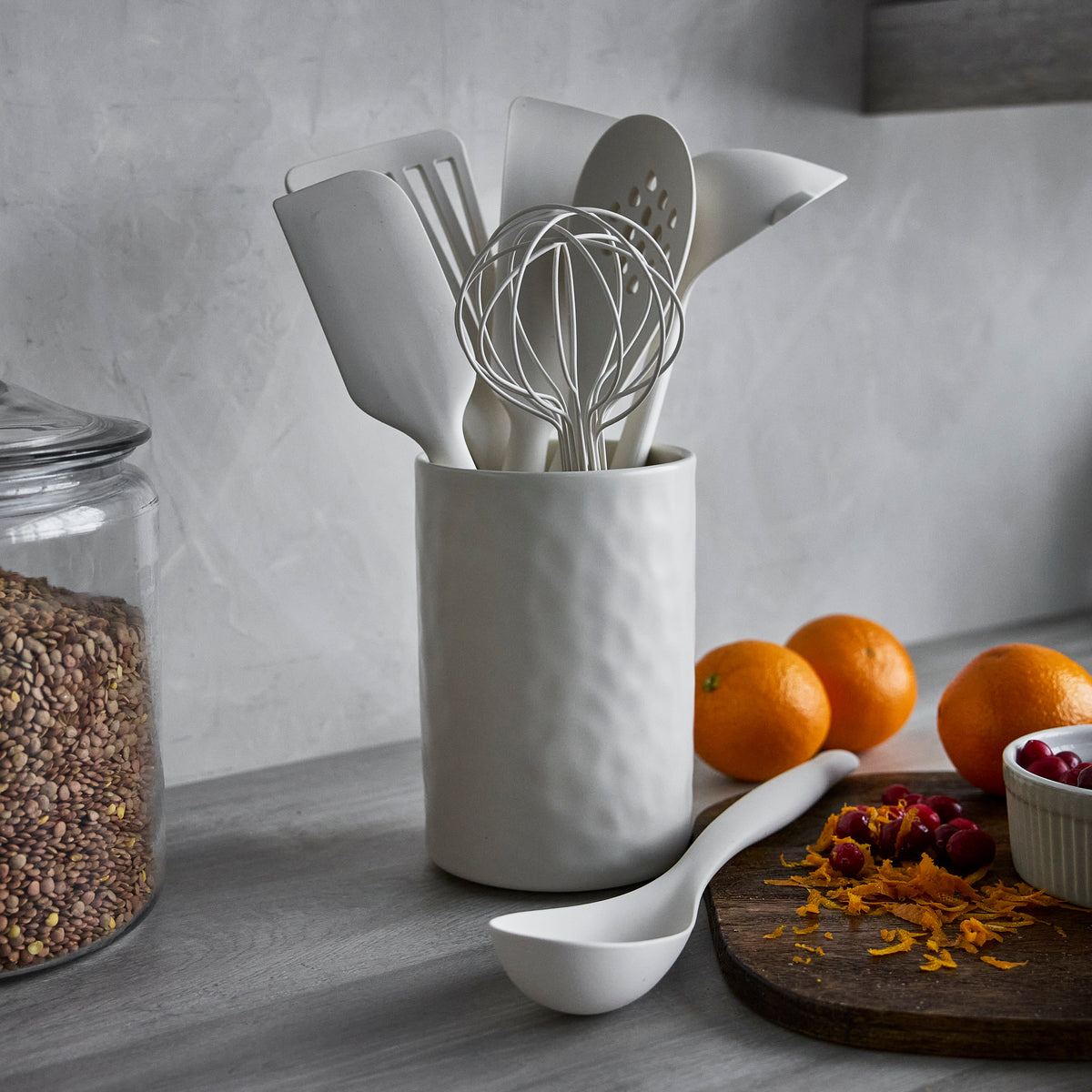 Premiere Silicone 8-Piece Utensil and Crock Set | Bisque - Image 3