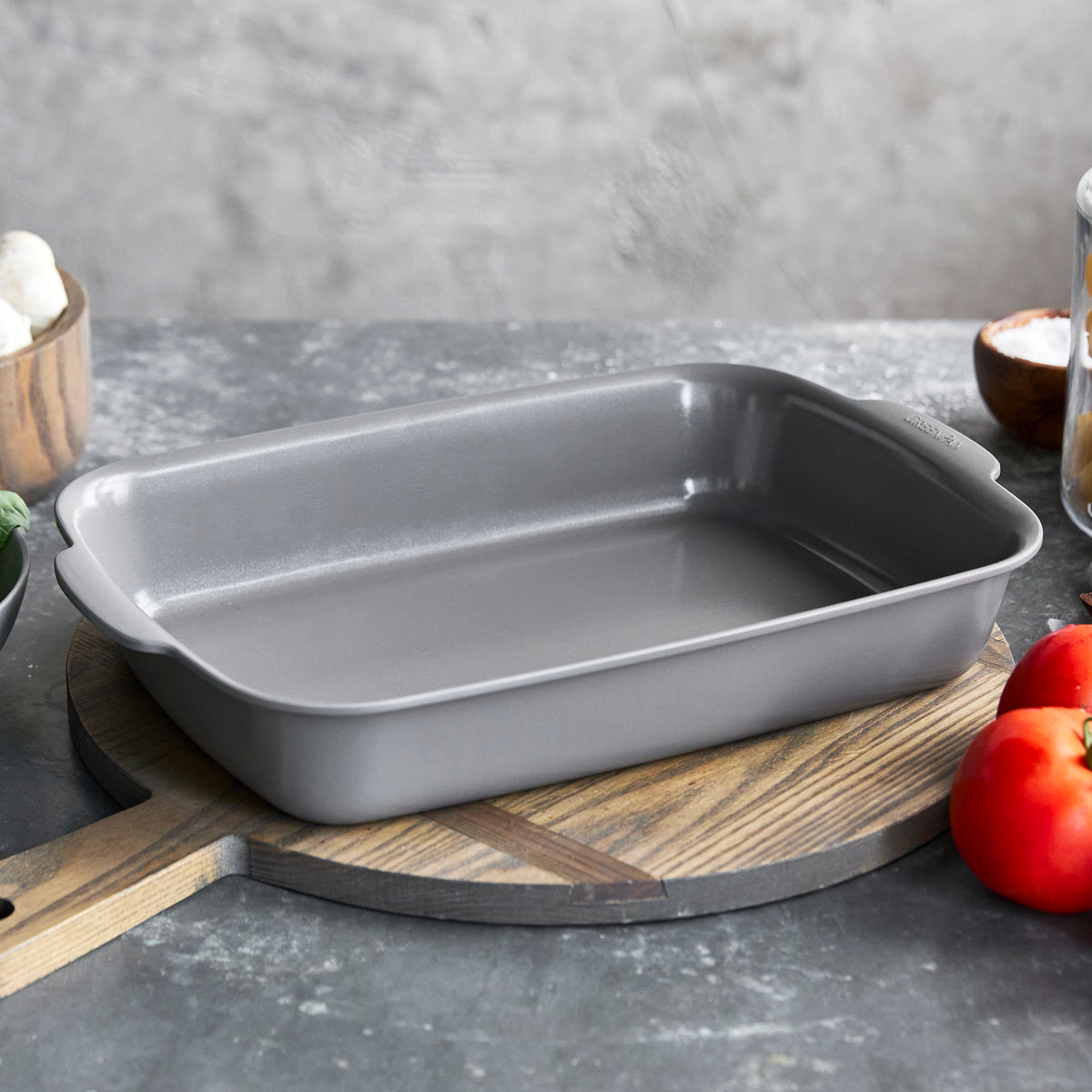 Premiere Ovenware Ceramic Nonstick 13 x 9 Rectangular Baker | Gray - Image 2
