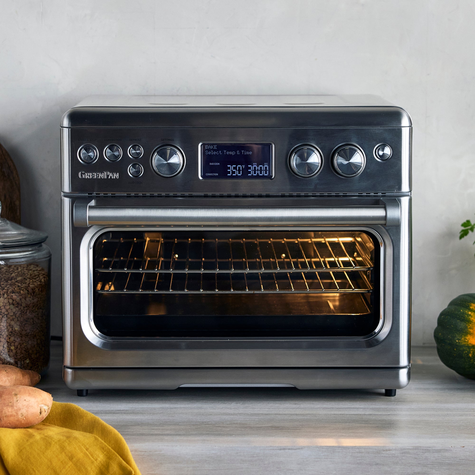 Elite Convection Air Fryer Toaster Oven | Premiere Stainless Steel - Image 2