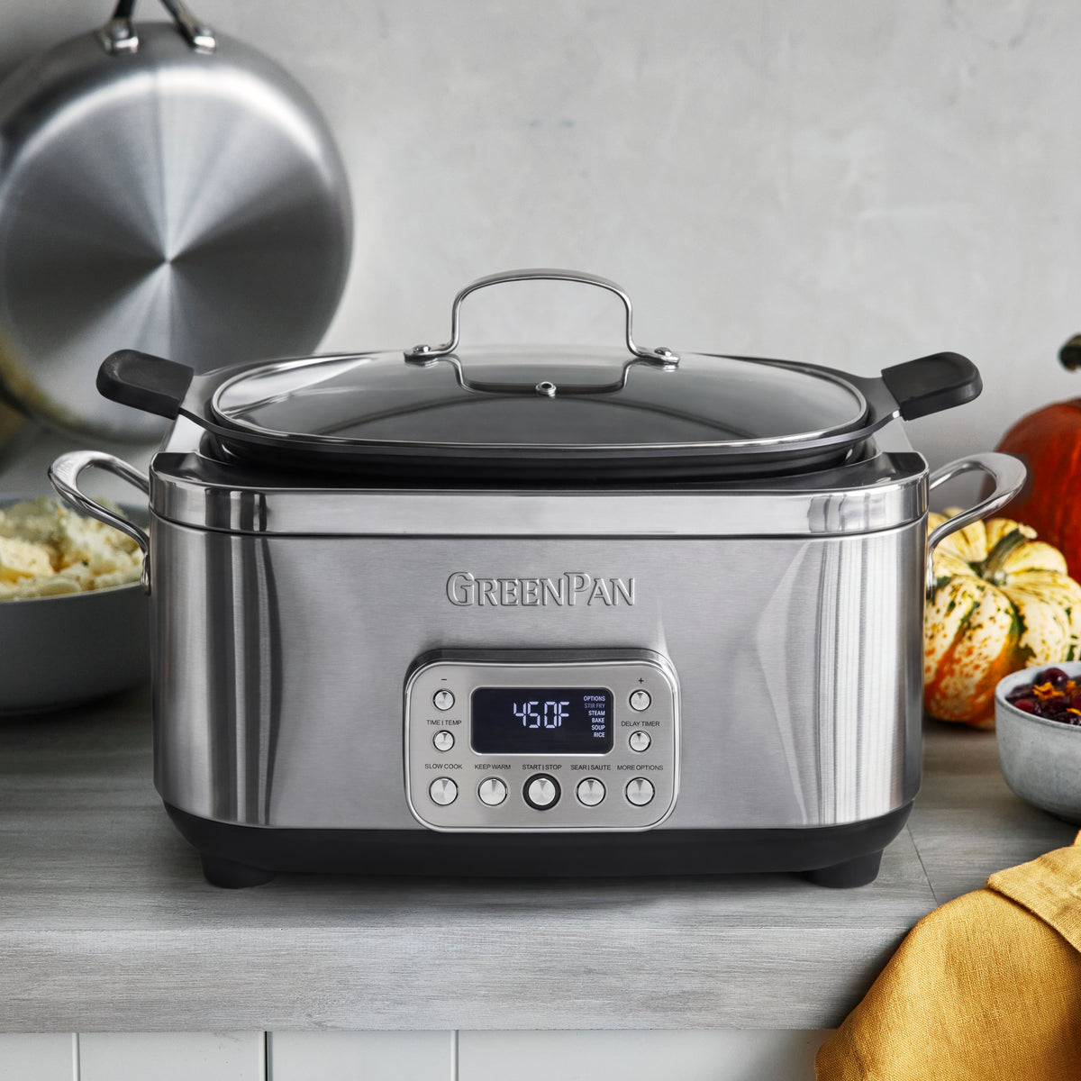 Elite 14-in-1 6-Quart Slow Cooker | Premiere Stainless Steel - Image 2