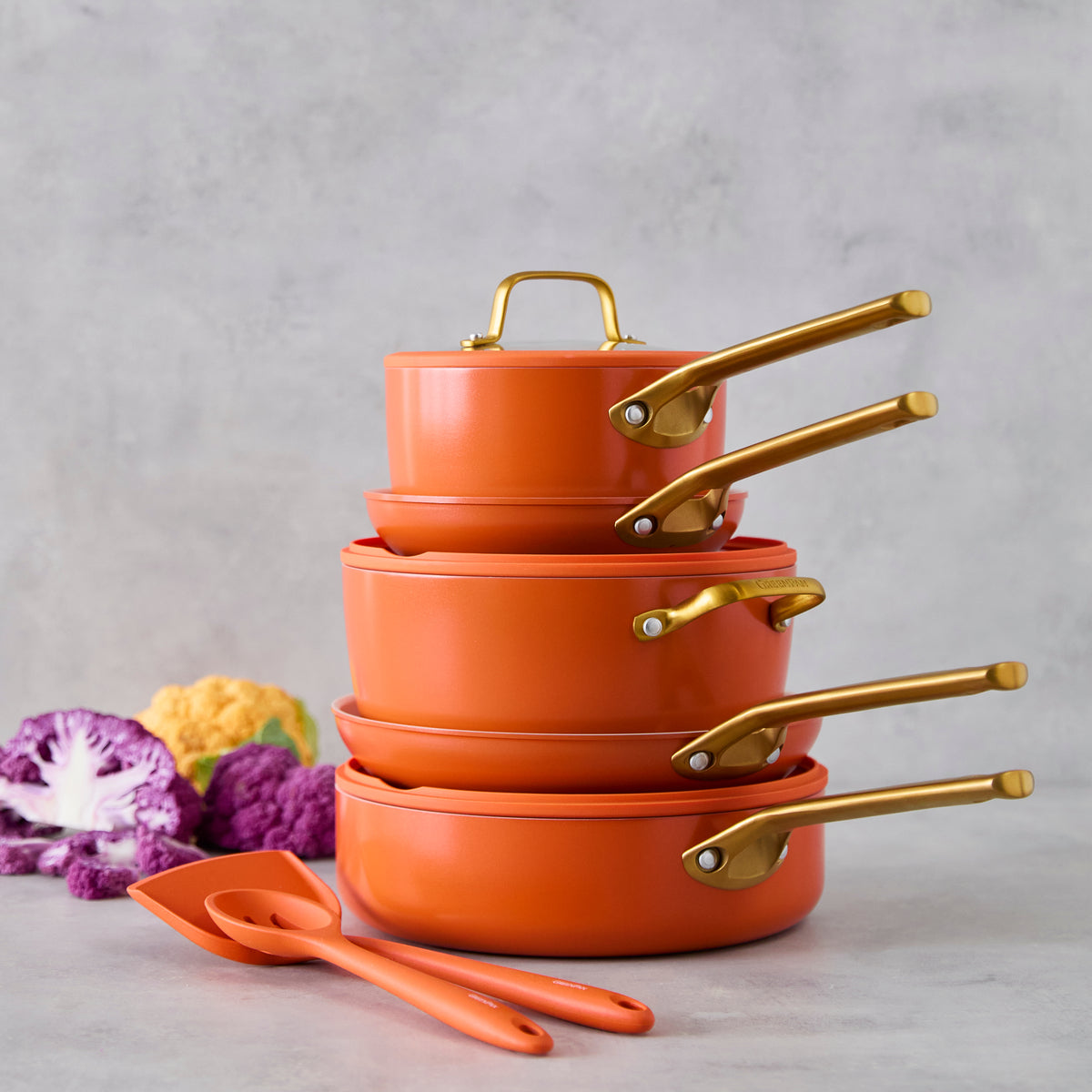 Reserve Pro Ceramic Nonstick 10-Piece Cookware Set | Harvest - Image 4