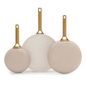 Reserve Pro Ceramic Nonstick 8. 10 and 12 Frypan Set | Macadamia