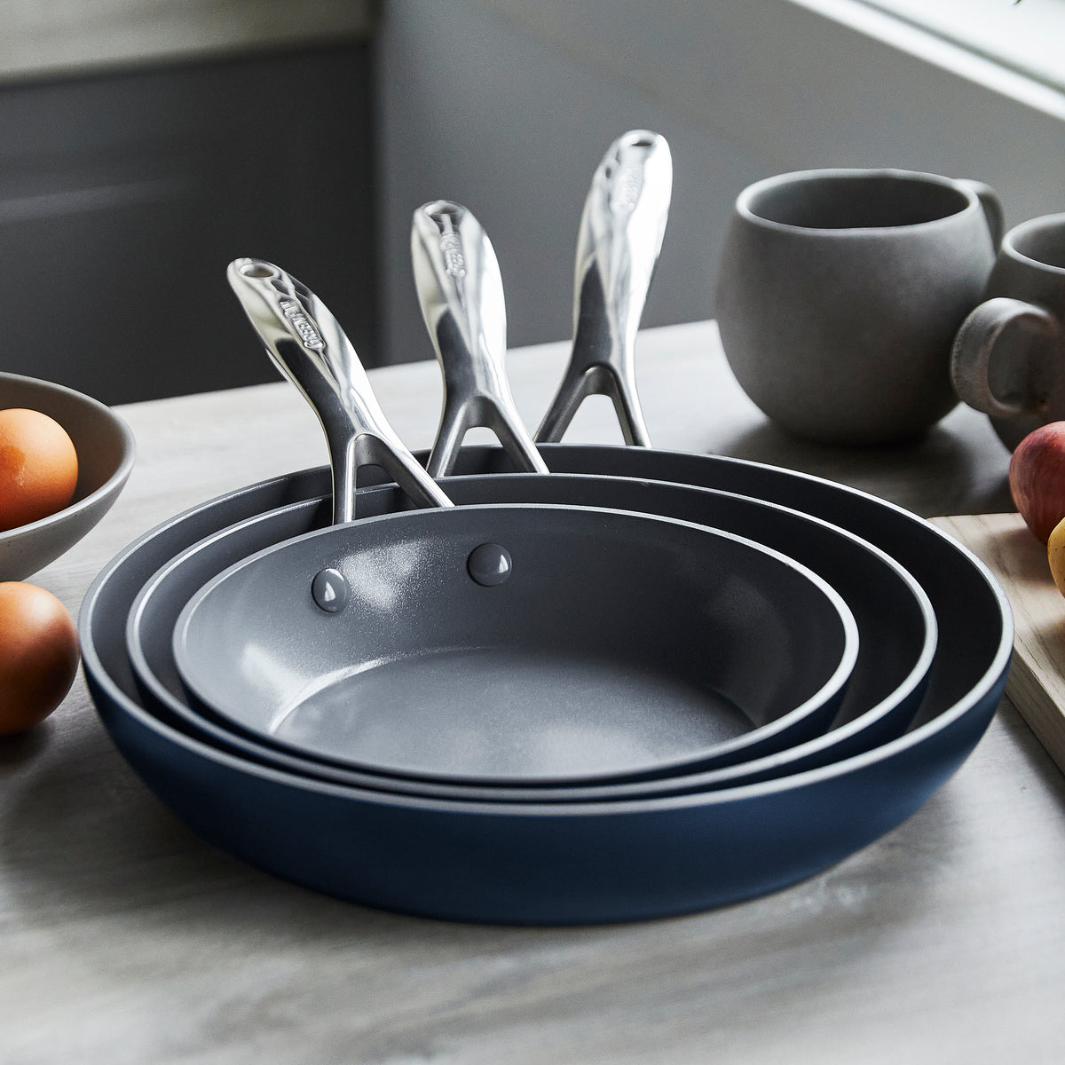 Valencia Pro Ceramic Nonstick 8. 9.5. and 11 Frypan Set | Twilight - Image 10