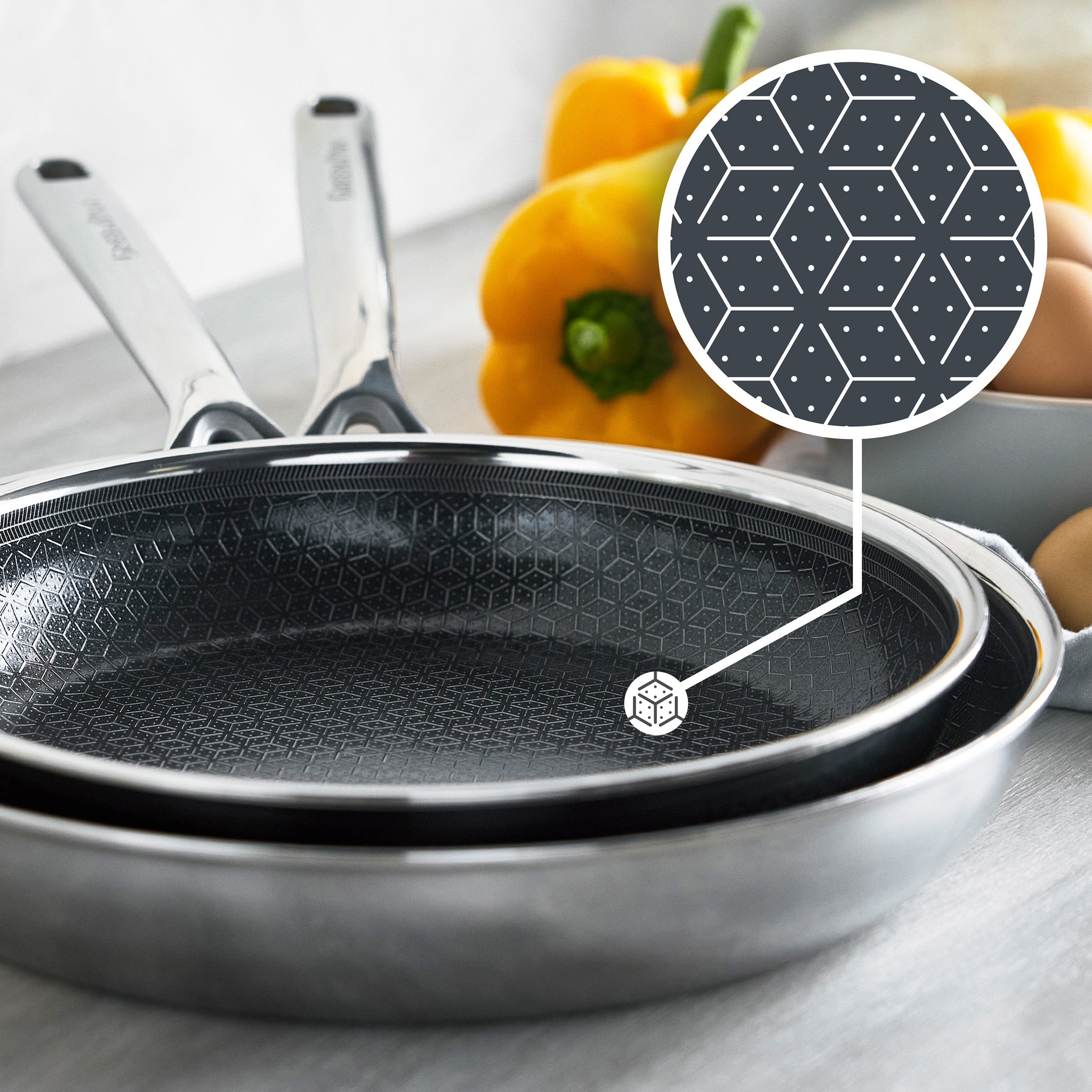 Spectra Thermobond Hybrid Ceramic Nonstick 10 and 12 Frypan Set - Image 3