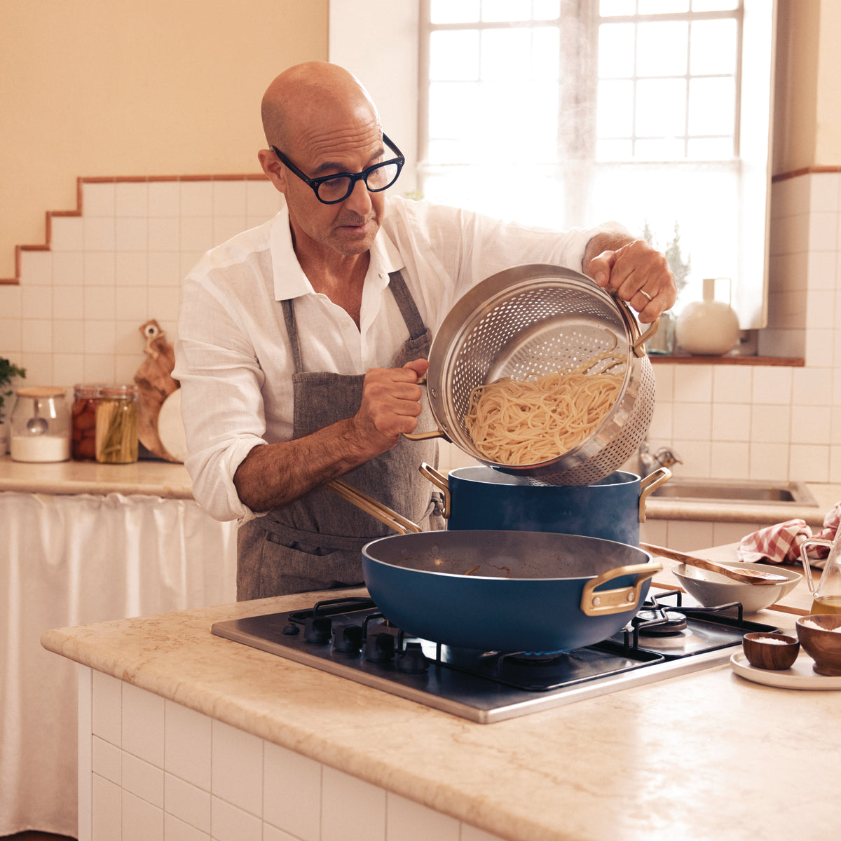 Stanley Tucci™ Ceramic Nonstick 4-Piece Frypan Set | Marino Blue - Image 12