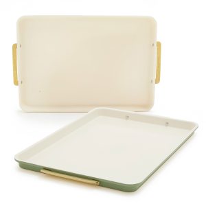 Reserve Bakeware 2-Piece 13 x 18 Half Sheet Pan Set | Sage