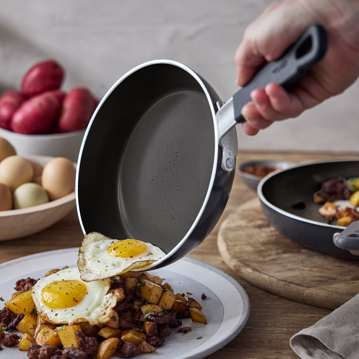 Bobby Flay by GreenPan Kitchen Essentials Ceramic Nonstick Set | Black - Image 4