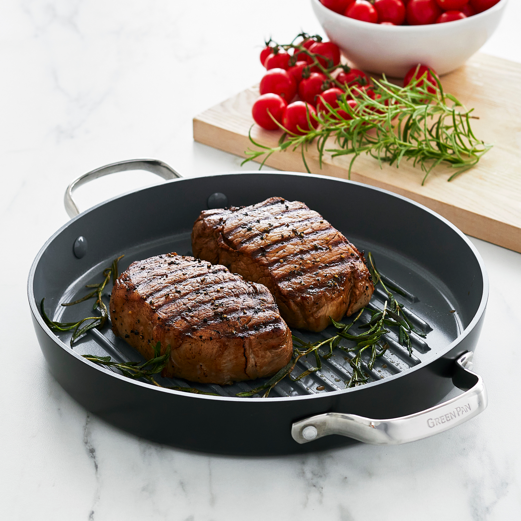 Valencia Pro Ceramic Nonstick 11 Round Grill Pan - Image 7