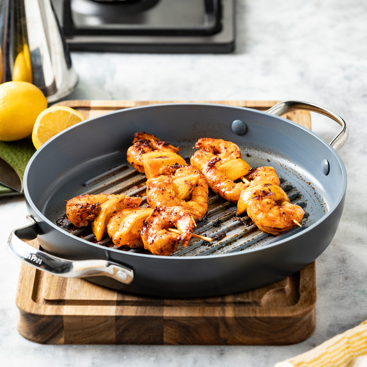 Valencia Pro Ceramic Nonstick 11 Round Grill Pan - Image 4