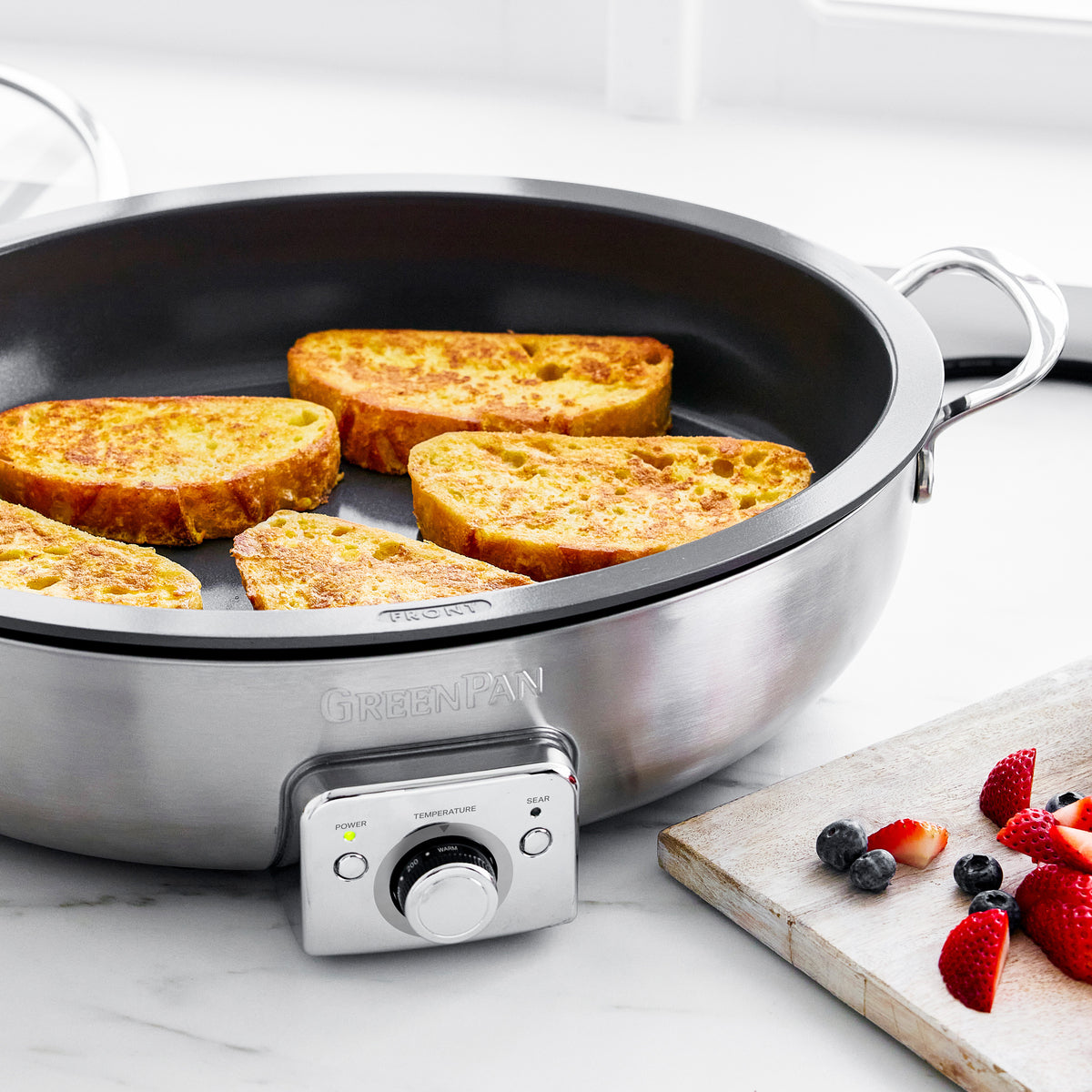 Elite 5.5-Quart Oval Electric Skillet | Premiere Stainless Steel - Image 10