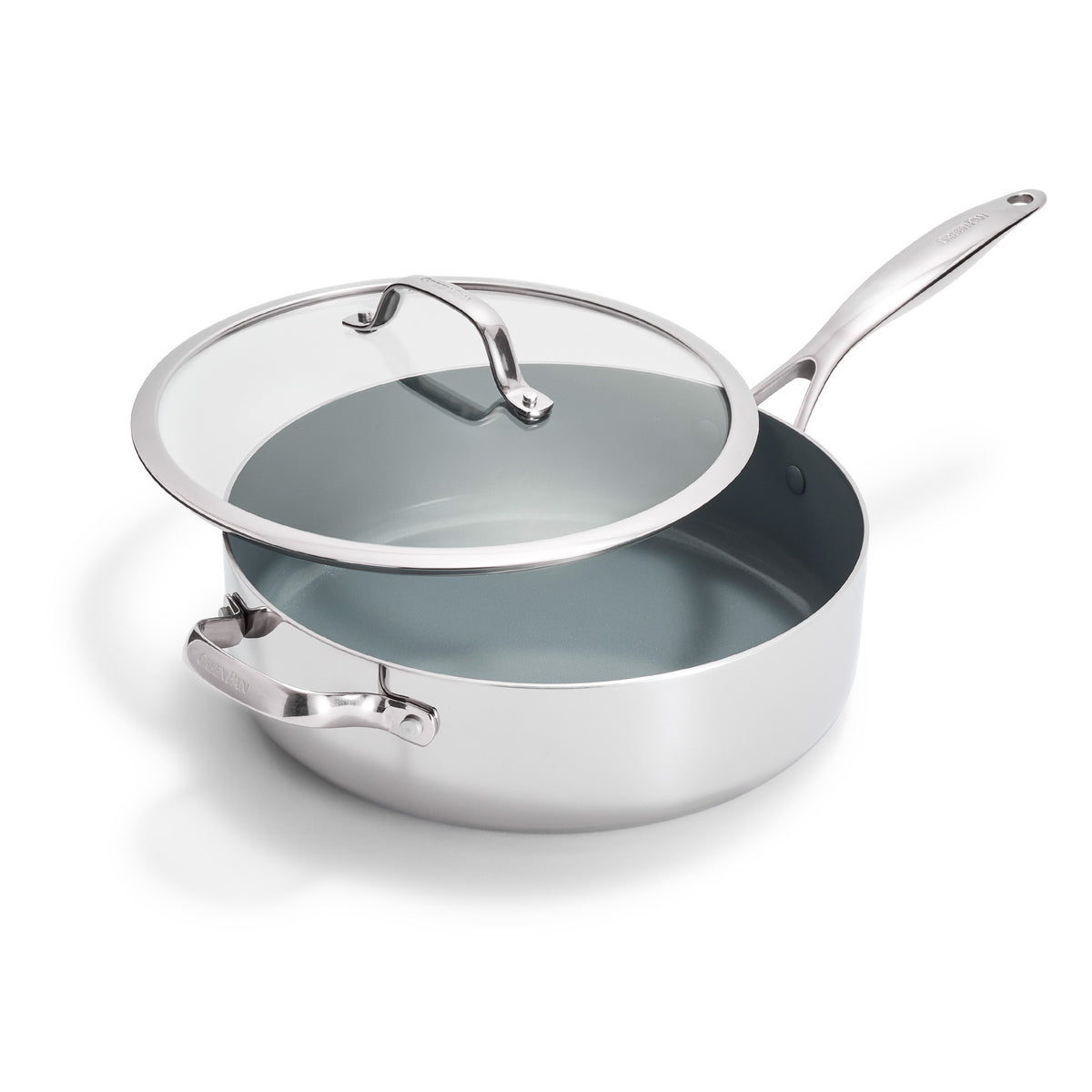 Valencia Pro Stainless Steel 5-Quart Sauté Pan with Lid