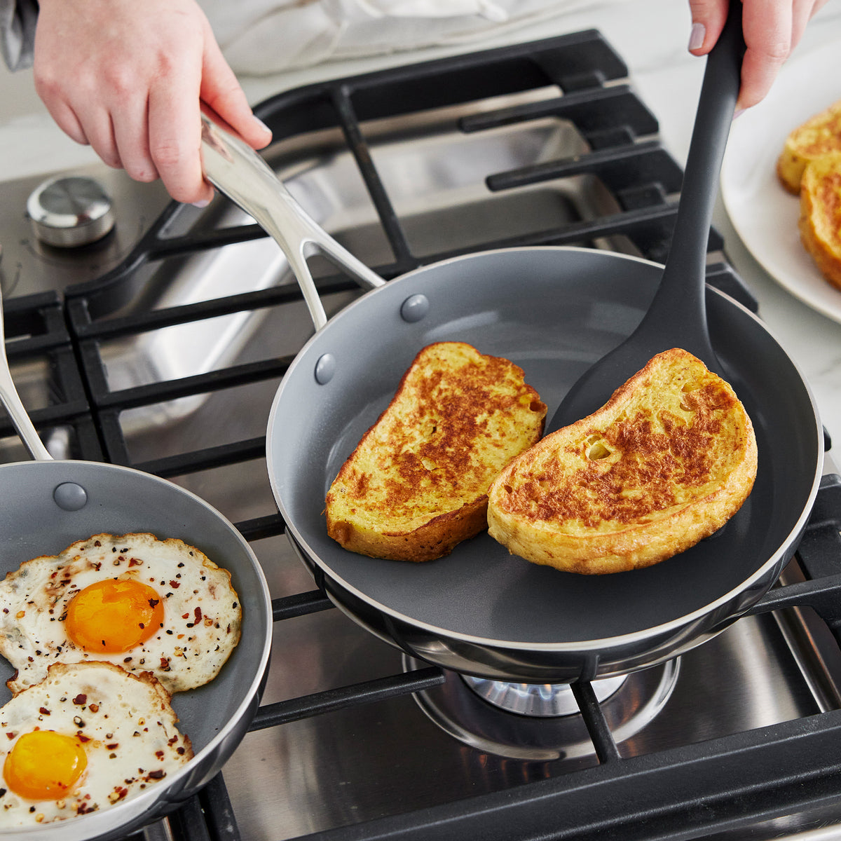 Valencia Pro Stainless Steel 8 and 10 Frypan Set - Image 7