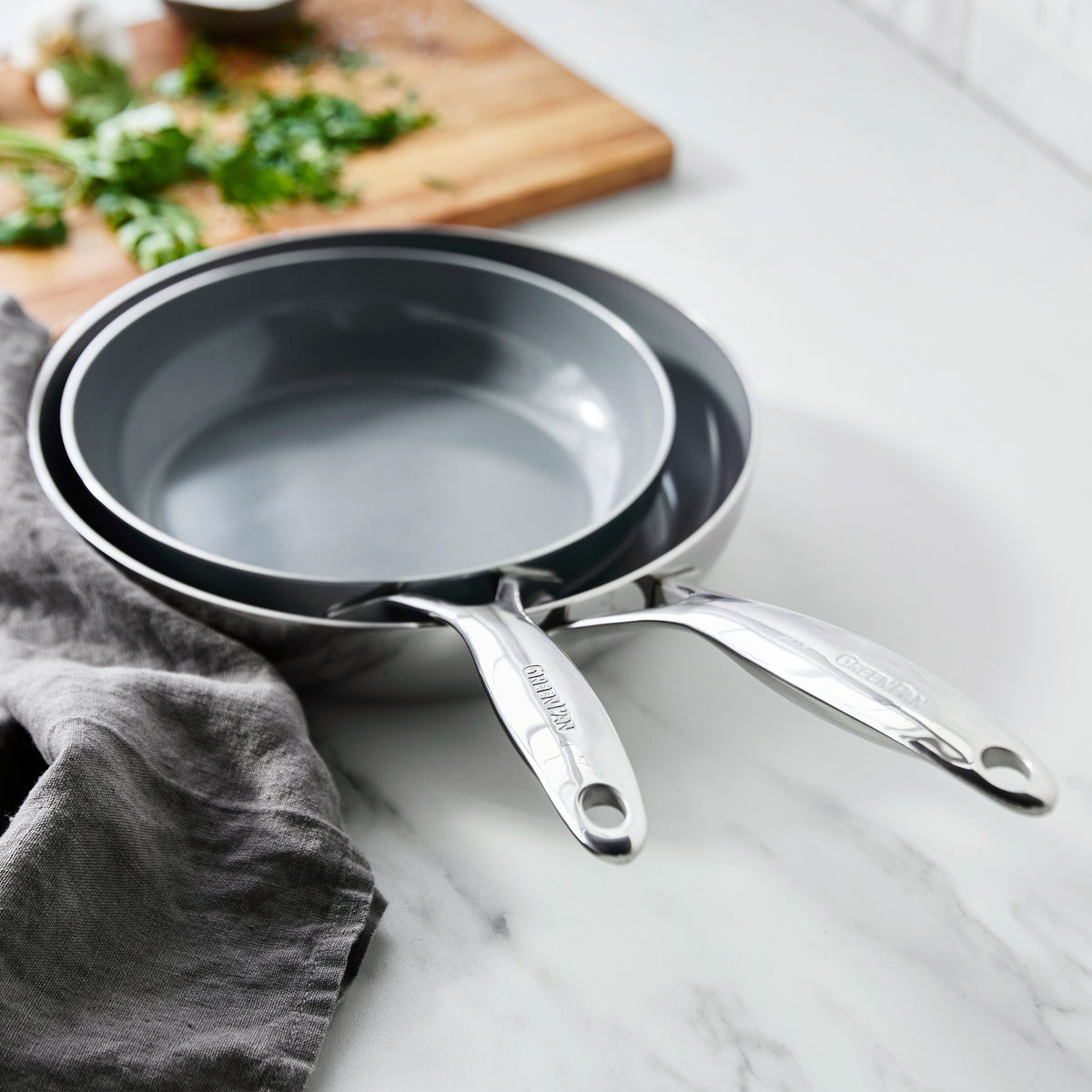 Valencia Pro Stainless Steel 8 and 10 Frypan Set - Image 11