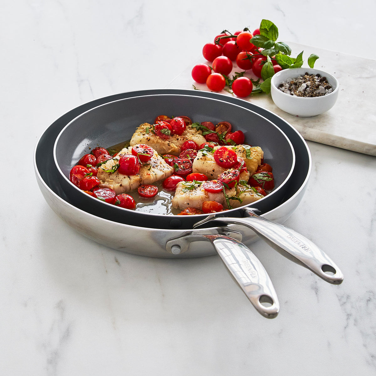 Valencia Pro Stainless Steel 8 and 10 Frypan Set - Image 10
