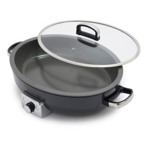 Elite 5.5-Quart Oval Electric Skillet | Graphite