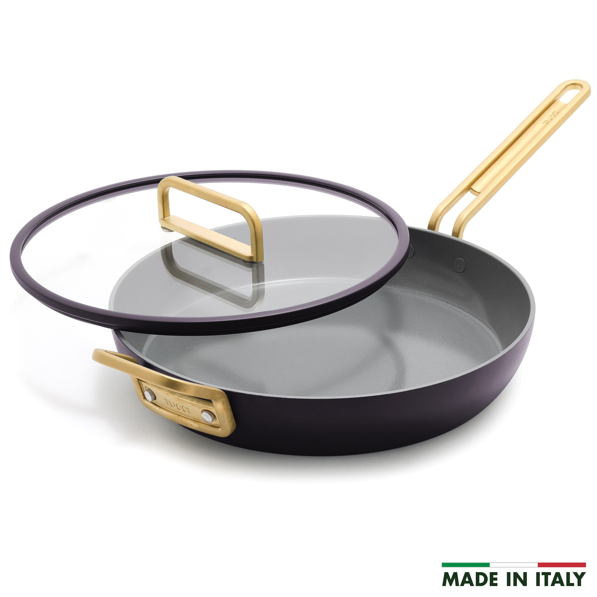 Stanley Tucci™ Ceramic Nonstick 12 Frypan with Lid | Calabrian Fig