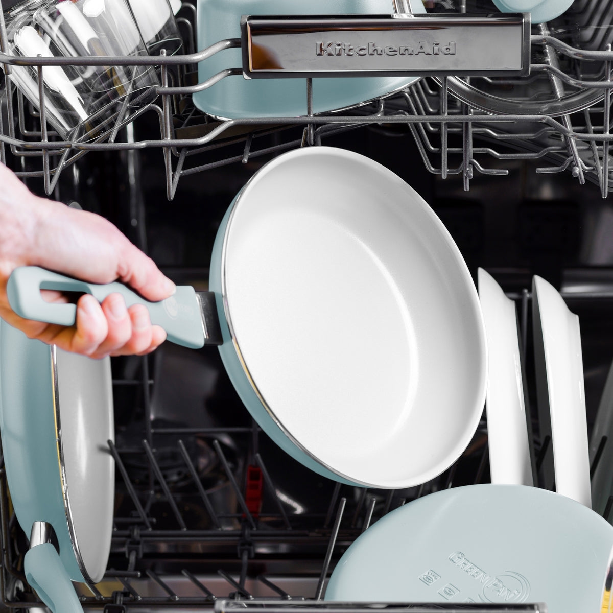Dover Ceramic Nonstick 8 Frypan with Spatula | Blue Haze - Image 4