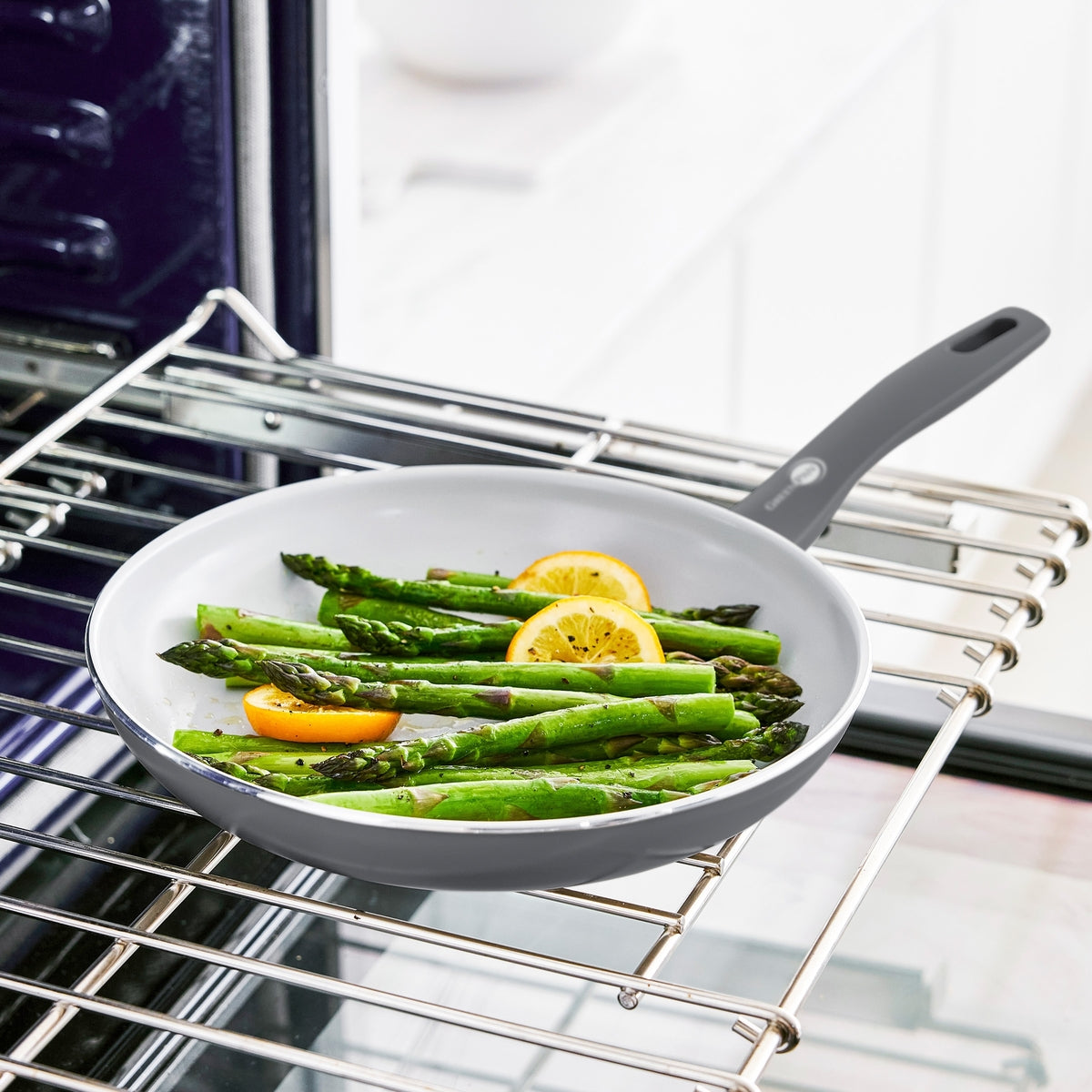 Dover Ceramic Nonstick 12-Piece Cookware Set | Charcoal Gray - Image 4