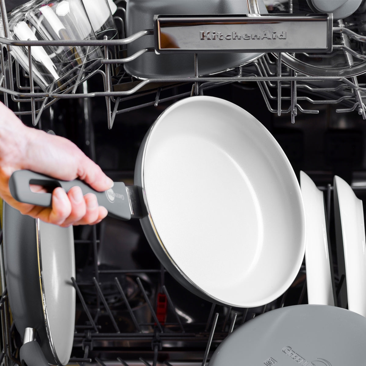 Dover Ceramic Nonstick 12-Piece Cookware Set | Charcoal Gray - Image 7