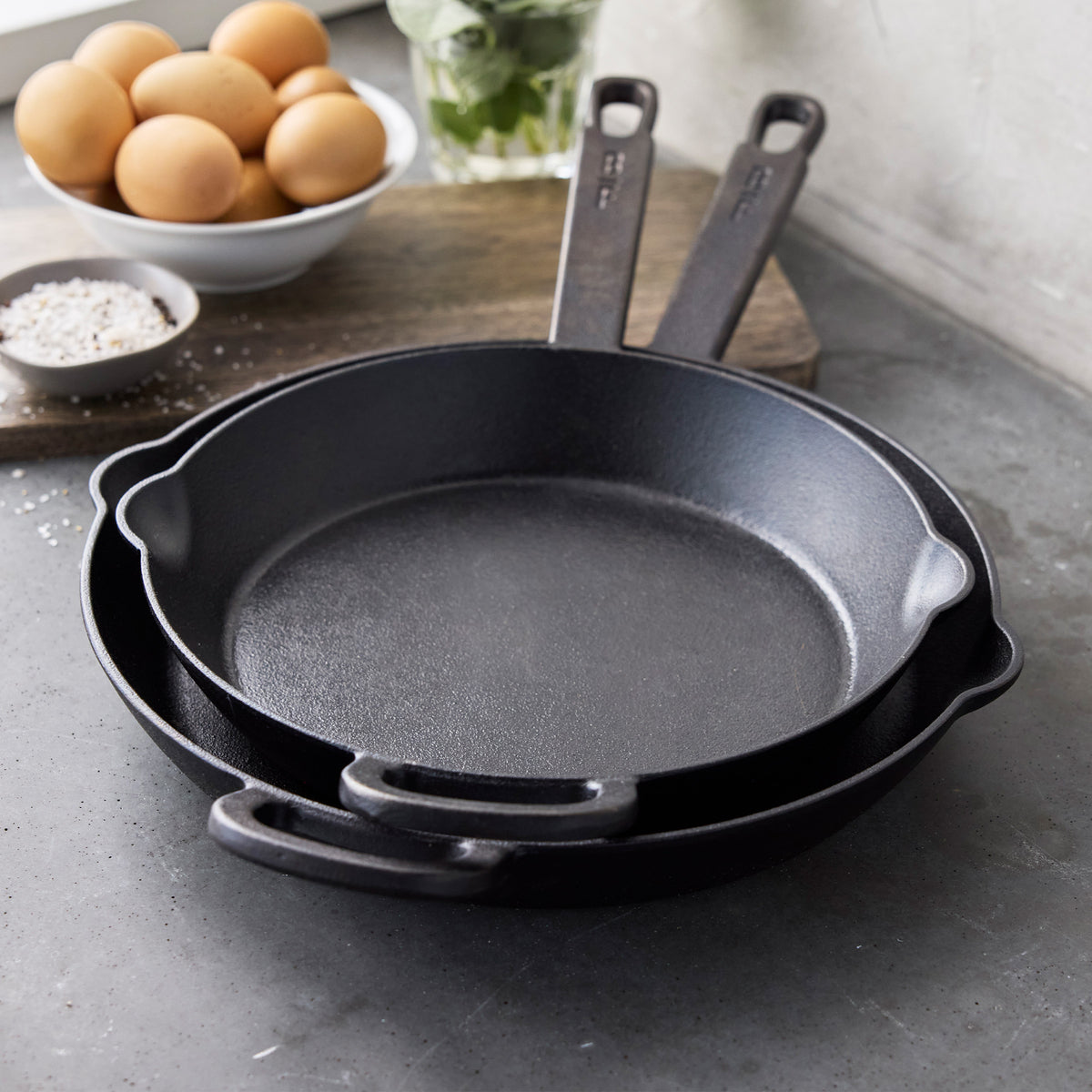 Bobby Flay by GreenPan 10 and 12 Cast Iron Frypan Set - Image 4