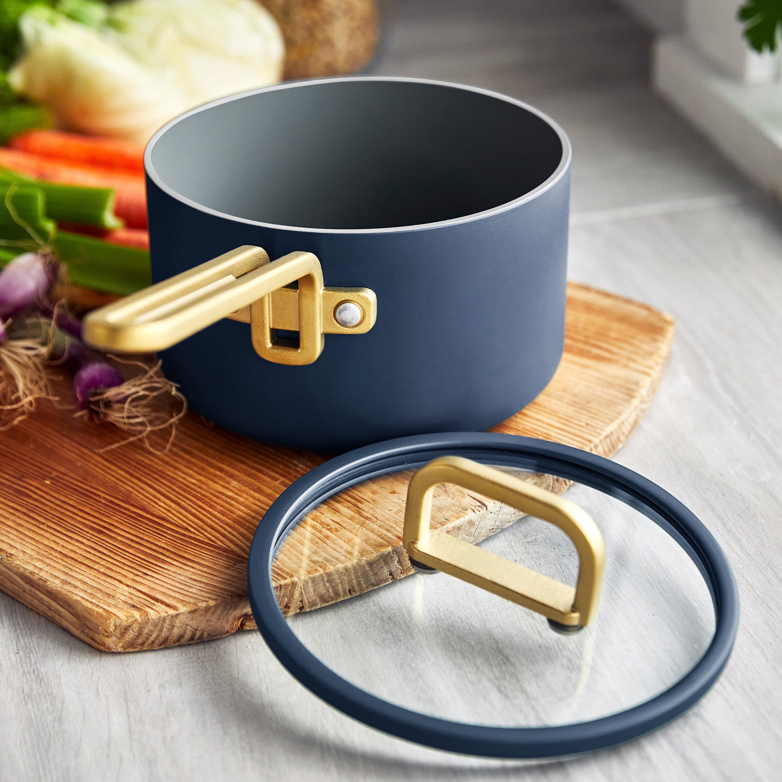 Stanley Tucci™ Ceramic Nonstick 3-Piece Mini Set | Marino Blue - Image 4