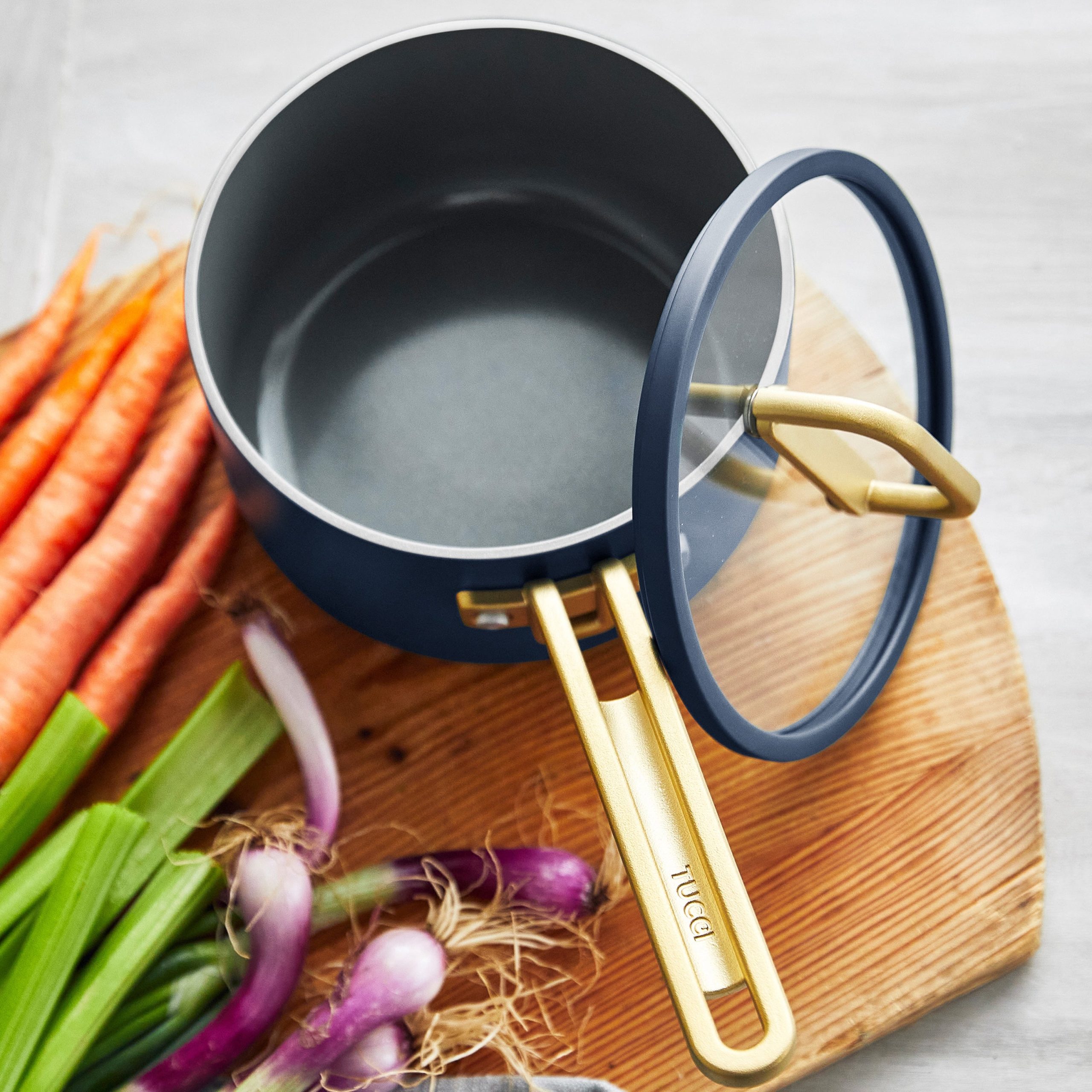 Stanley Tucci™ Ceramic Nonstick 2-Quart Saucepan with Lid | Marino Blue - Image 6